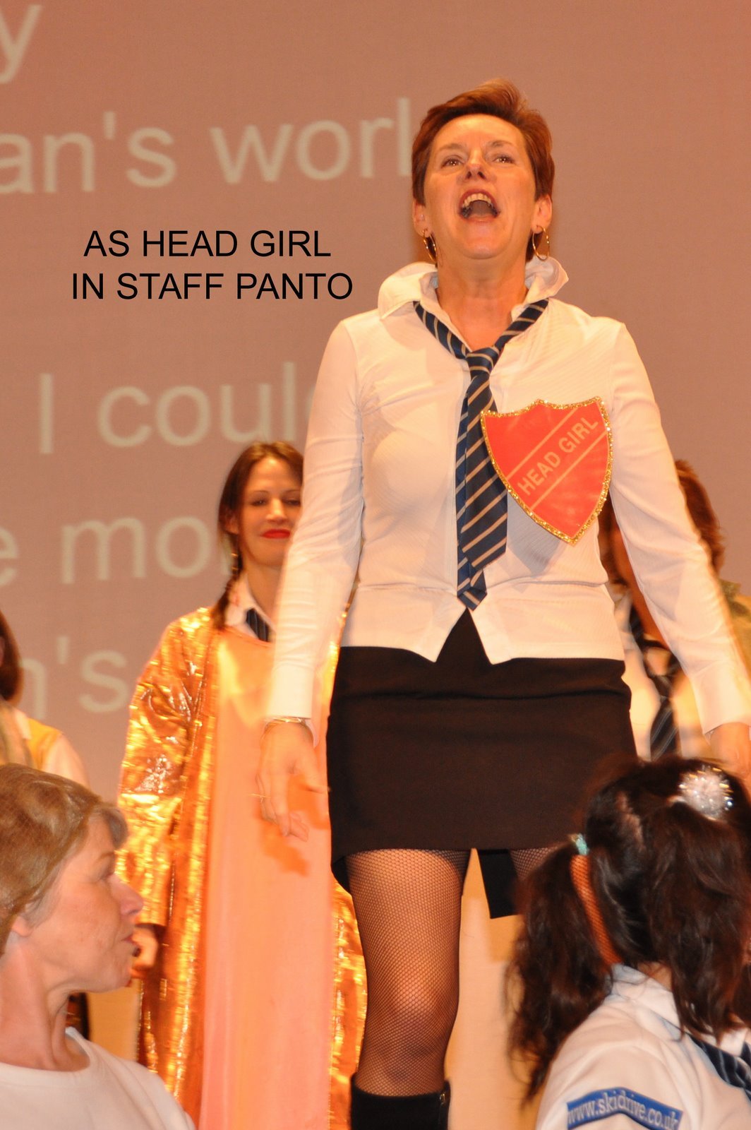 21 as head girl in staff panto 09