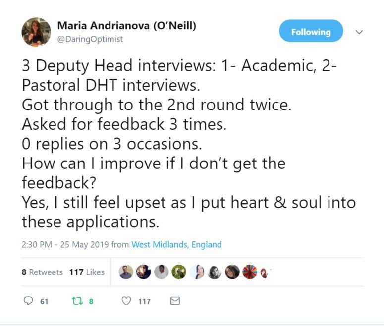 Maria tweet - feedback